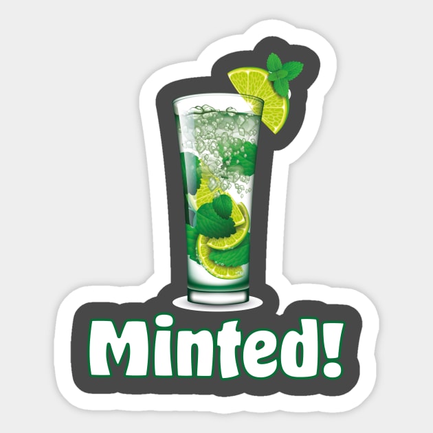 Minted Sticker by The Fan Shack